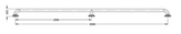 SAFETY RAIL - 2000MM - FLANGED